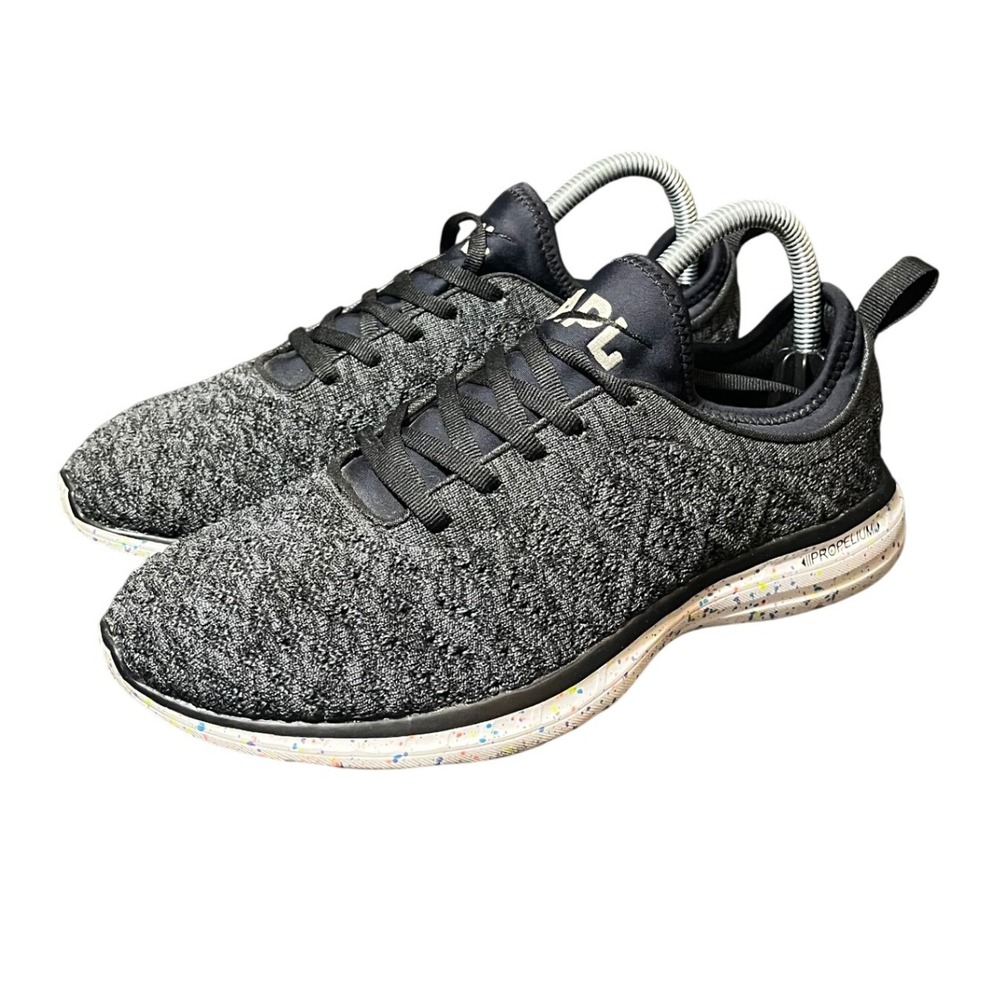 APL‎ TechLoom Phantom Running Shoes Womens 8.5 Black Gray Speckled Midsole
